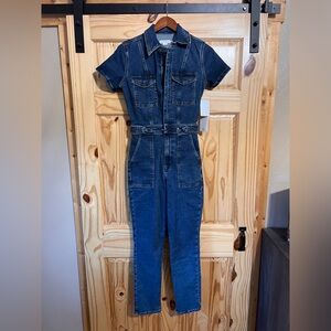 GOOD AMERICAN Fit For Success Jumpsuit Sz S NWT Indigo OUT OF STOCK $199